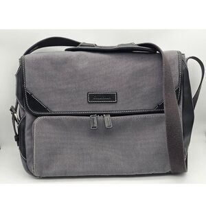 Cole Haan Men’s Canvas Leather Messenger Shoulder Bag Laptop Briefcase